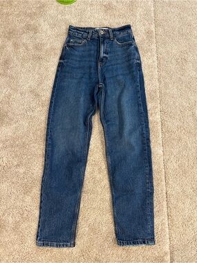 Zara Dark Blue Straight Leg Jeans